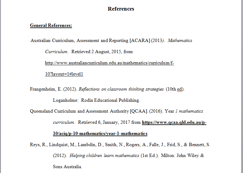 References - EDX3280: Mathematics Curriculum & Pedagogy